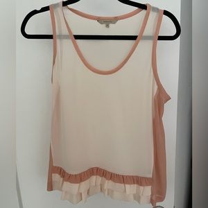 Sheer Ruffle Sleeveless Top
